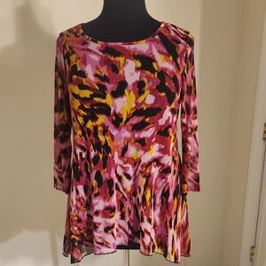 Attitudes by Renee Vibrant Multicolor Tunic